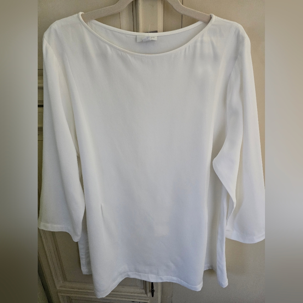 NWT J.Jill 3/4 Sleeve Viscose Crepe Pullover Tunic Swing Top Xl